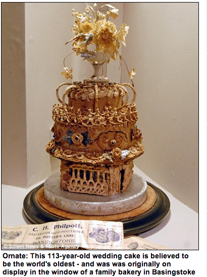 Is this the world's oldest wedding cake Creation made in 1898 even survived