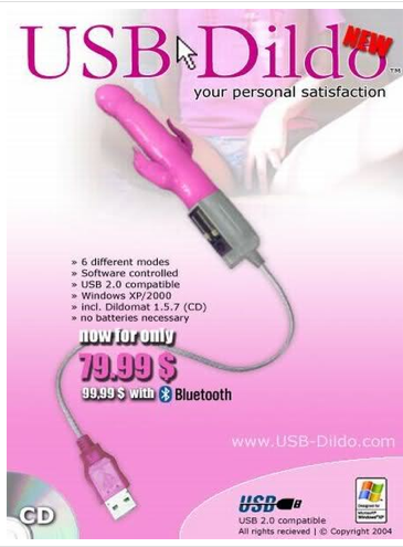 USB Dildo- with or without Bluetooth. I'm gonna need some help from the ladies out there on this one. What? Why? How? Bluetooth? Seriously, maybe I'm too old fashioned but I just don't understand... I tried to search for information but got over 5 million hits on the search. Oh we are all going to hell....